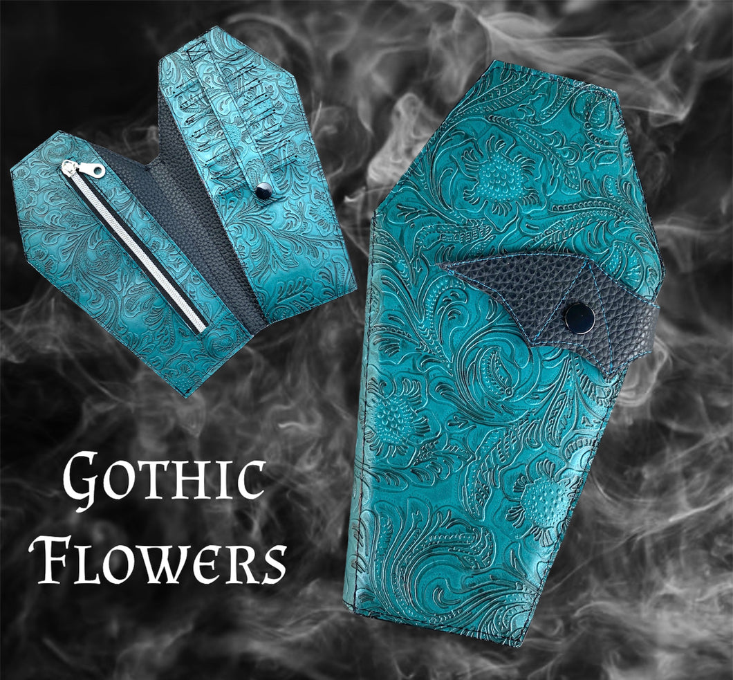 Gothic Flowers Coffin Wallet