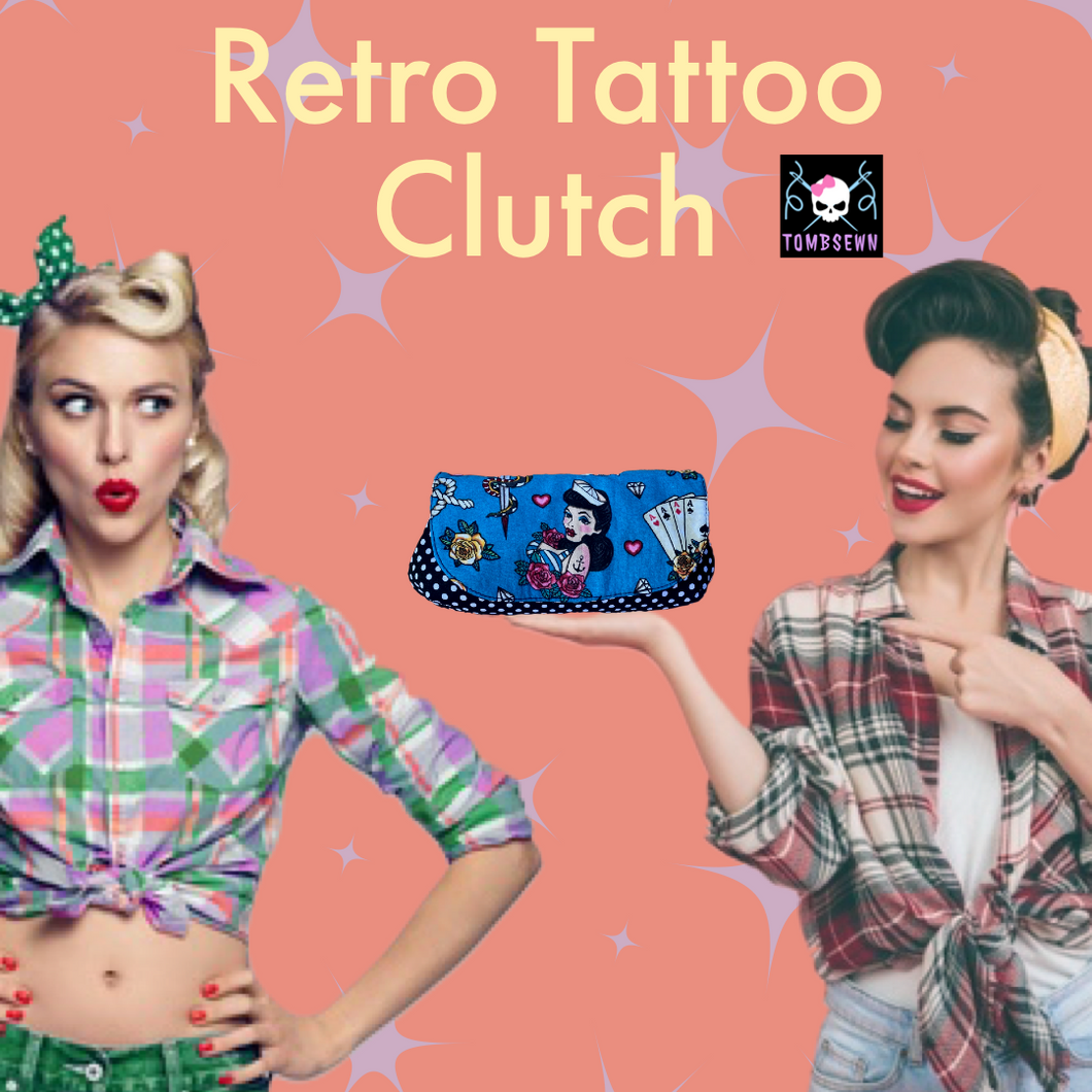 Retro Tattoo Clutch