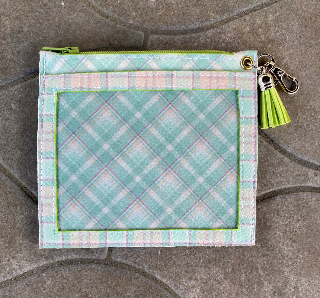 Plaid Covid Vaccination Card holder/wallet