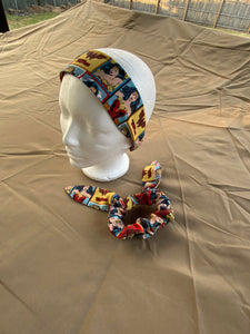 Wonder Woman scrunchie and headband set.