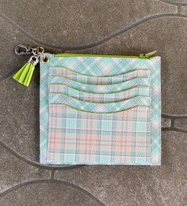 Plaid Covid Vaccination Card holder/wallet